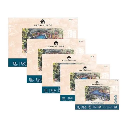 마그나니 포르토피노 수채패드 4면제본 세목 300g 20매 [옵션선택]