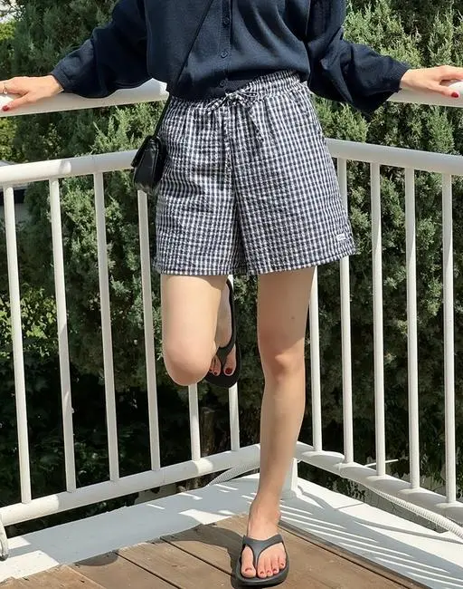 배더 라벨 체크숏츠
