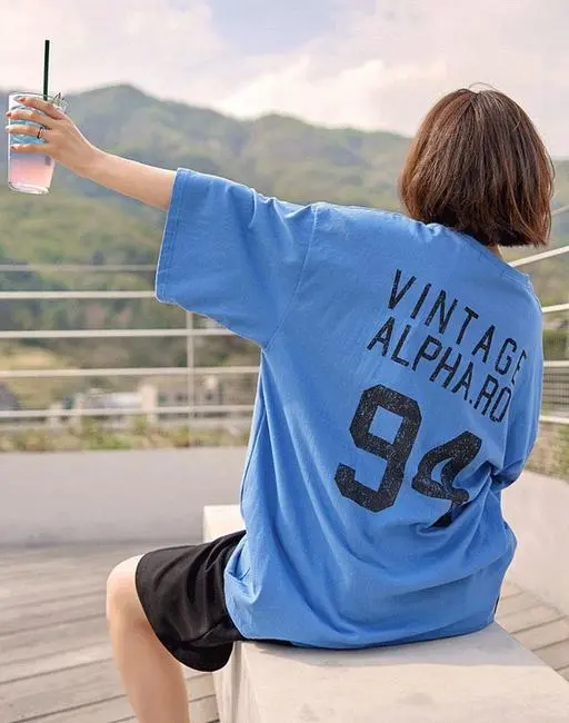 빈티지 94 레터링 박스티셔츠