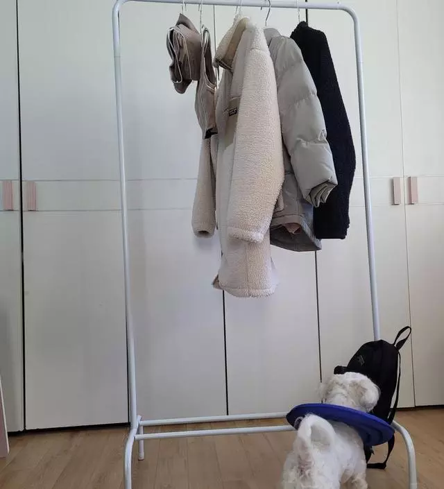 [네이버브랜드스토어 리뷰] 가격대비 완전 만족해요. 입었던 옷을 걸어둘곳이 없어서 주문했는데 조립도 간단하고 