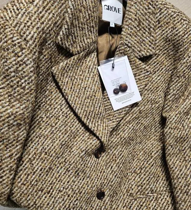 KIDO HERRINGBONE JACKET [2COLOR] - 그로브