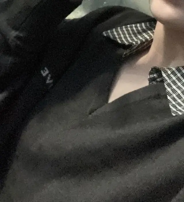 EVIE CHECK COLLAR KNIT - 그로브