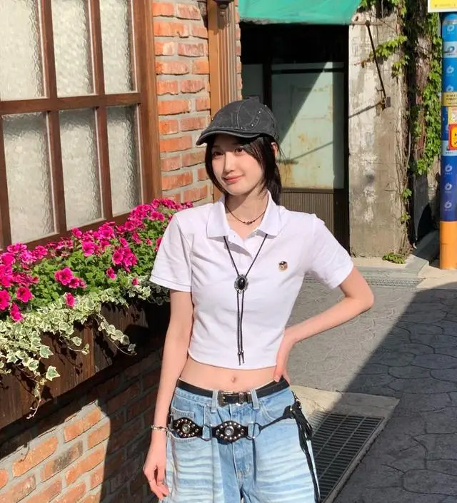 【WHO.A.U】Steve Crop Collar T-Shirt(R) Steve Crop Collar T-Shirt - 후아유닷컴