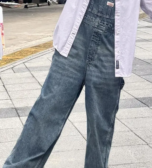 【韓国WHO.A.U フーアーユー】Cool Denim Overalls Cool Denim Overalls One piece - 후아유닷컴